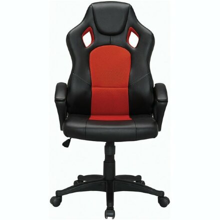 Кресло компьютерное BRABIX &quot;Rider EX-544&quot;, экокожа черная/ткань красная, 531583 Красный