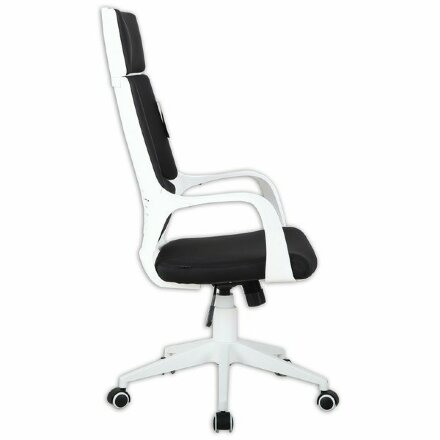 Кресло офисное BRABIX PREMIUM &quot;Prime EX-515&quot;, пластик белый, ткань, черное, 531812 Белый