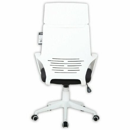 Кресло офисное BRABIX PREMIUM &quot;Prime EX-515&quot;, пластик белый, ткань, черное, 531812 Белый