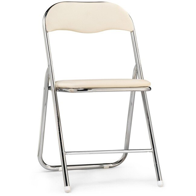 Стул на металлокаркасе Fold 1 складной beige / chrome Стул на металлокаркасе Fold 1 складной beige / chrome