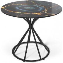 Стол стеклянный Sheffilton SHT-TU4-1/TT32 80 черный / титановый кварц