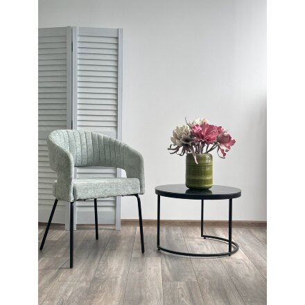 Стул SNUG 3018-04 мятный, шенилл / черный каркас, ®DISAUR 