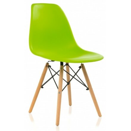 Пластиковый стул Eames PC-015 зеленый 