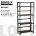 Стеллаж на металлокаркасе &quot;BRABIX LOFT SH-001&quot;, 600х300х1250 мм, складной, цвет морёный дуб, 641228 Морёный дуб