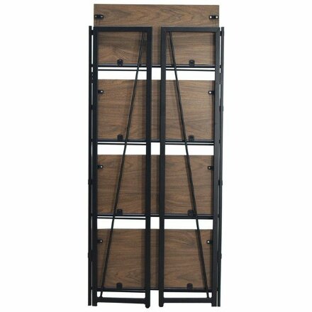 Стеллаж на металлокаркасе &quot;BRABIX LOFT SH-001&quot;, 600х300х1250 мм, складной, цвет морёный дуб, 641228 Морёный дуб