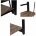 Стеллаж на металлокаркасе &quot;BRABIX LOFT SH-001&quot;, 600х300х1250 мм, складной, цвет морёный дуб, 641228 Морёный дуб