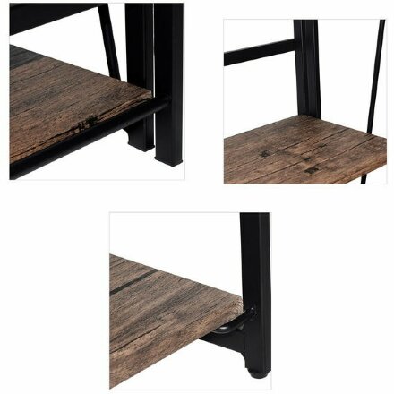 Стеллаж на металлокаркасе &quot;BRABIX LOFT SH-001&quot;, 600х300х1250 мм, складной, цвет морёный дуб, 641228 Морёный дуб