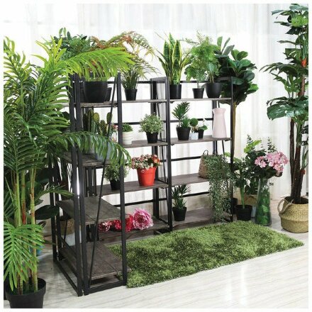 Стеллаж на металлокаркасе &quot;BRABIX LOFT SH-001&quot;, 600х300х1250 мм, складной, цвет морёный дуб, 641228 Морёный дуб