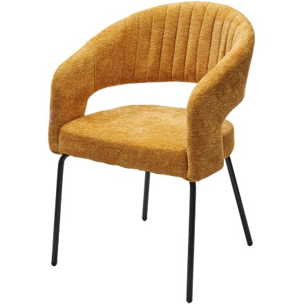 Стул SNUG 3018-08 горчичный, шенилл / черный каркас, ®DISAUR 