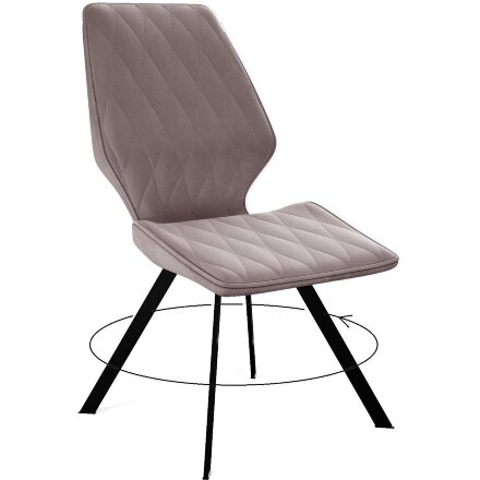 Стул DikLine 243 B5 LATTE поворотный/ ножки черные 