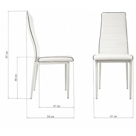 Стул на металлокаркасе на металлокаркасе DC2-001 white / black 