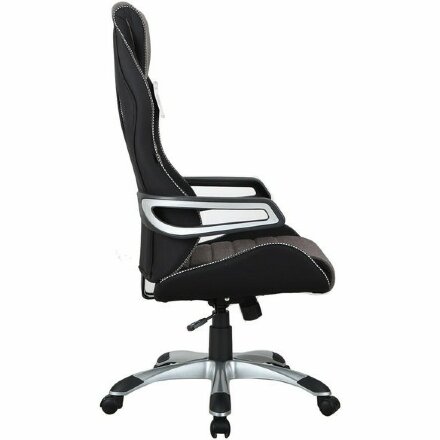 Кресло компьютерное BRABIX &quot;Techno GM-002&quot;, ткань, черное/серое, вставки белые, 531815 Белый