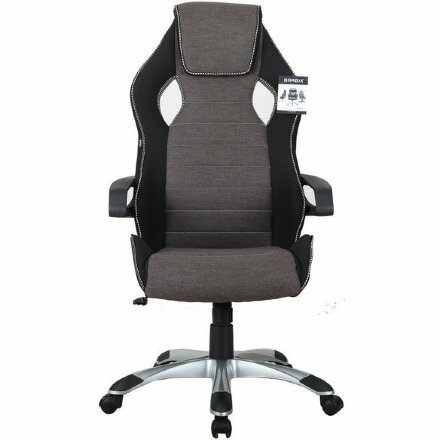 Кресло компьютерное BRABIX &quot;Techno GM-002&quot;, ткань, черное/серое, вставки белые, 531815 Белый