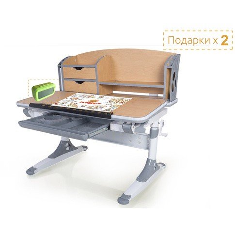 Детская парта Mealux Aivengo-M BD-700 клен, белый с серым Серый Детская парта Mealux Aivengo-M BD-700 клен, белый с серым Серый