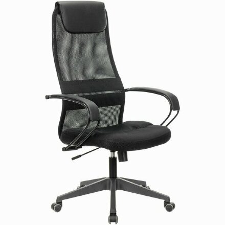 Кресло офисное BRABIX PREMIUM &quot;Stalker EX-608 PL&quot;, ткань-сетка/кожзам, черное, 532090 Черный