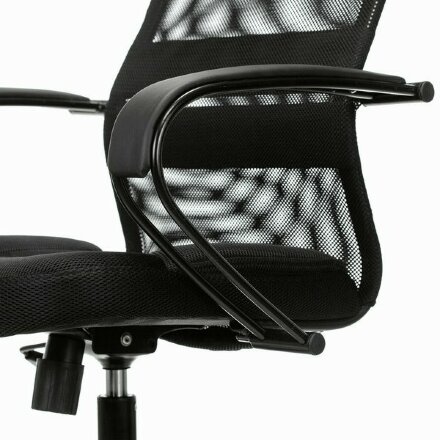 Кресло офисное BRABIX PREMIUM &quot;Stalker EX-608 PL&quot;, ткань-сетка/кожзам, черное, 532090 Черный