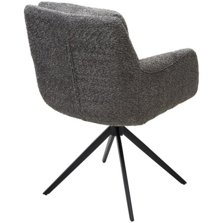 Стул MEADOW 360 град. поворот. Темно-серый XD841-16, букле / черный каркас, ®DISAUR 