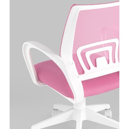 Кресло офисное TopChairs ST-BASIC-W розовый крестовина пластик белый 