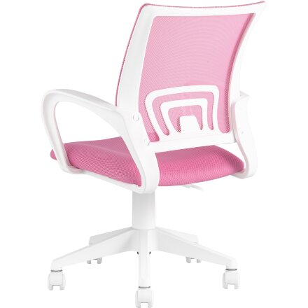 Кресло офисное TopChairs ST-BASIC-W розовый крестовина пластик белый 