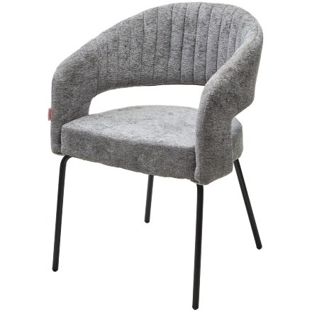 Стул SNUG 3018-17 серый, шенилл / черный каркас, ®DISAUR 