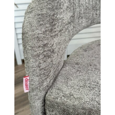 Стул SNUG 3018-17 серый, шенилл / черный каркас, ®DISAUR 