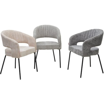 Стул SNUG 3018-17 серый, шенилл / черный каркас, ®DISAUR 
