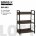 Стеллаж на металлокаркасе BRABIX &quot;LOFT SH-002&quot;, 600х350х845 мм, цвет морёный дуб, 641231 Морёный дуб
