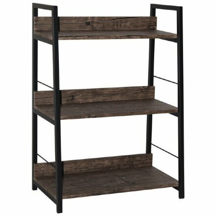 Стеллаж на металлокаркасе BRABIX &quot;LOFT SH-002&quot;, 600х350х845 мм, цвет морёный дуб, 641231 Морёный дуб