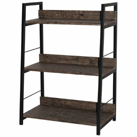 Стеллаж на металлокаркасе BRABIX &quot;LOFT SH-002&quot;, 600х350х845 мм, цвет морёный дуб, 641231 Морёный дуб
