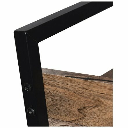 Стеллаж на металлокаркасе BRABIX &quot;LOFT SH-002&quot;, 600х350х845 мм, цвет морёный дуб, 641231 Морёный дуб