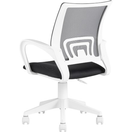 Кресло офисное TopChairs ST-BASIC-W серый крестовина пластик белый 