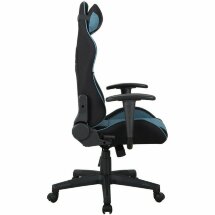 Кресло компьютерное BRABIX &quot;GT Racer GM-100&quot;, две подушки, ткань, черное/голубое, 531818