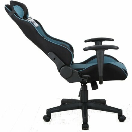 Кресло компьютерное BRABIX &quot;GT Racer GM-100&quot;, две подушки, ткань, черное/голубое, 531818 Голубой