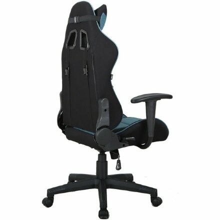 Кресло компьютерное BRABIX &quot;GT Racer GM-100&quot;, две подушки, ткань, черное/голубое, 531818 Голубой